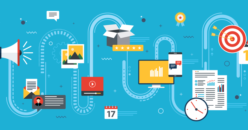illustration showing digital transformation