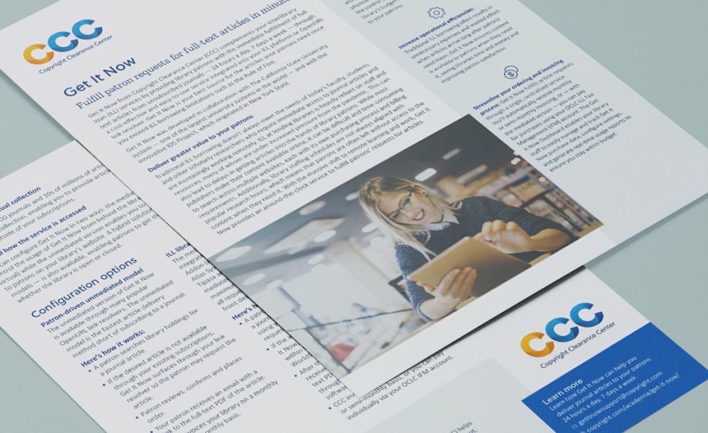 image of CCC's Get It Now collateral