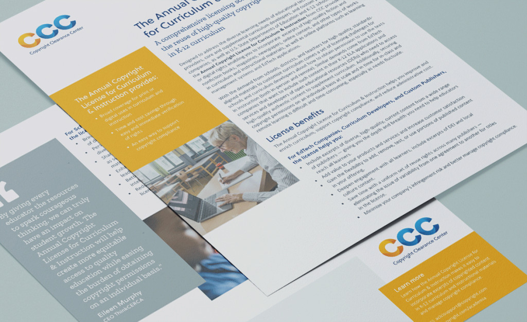 image of CCC's Annual Copyright License for Curriculum and Instruction collateral