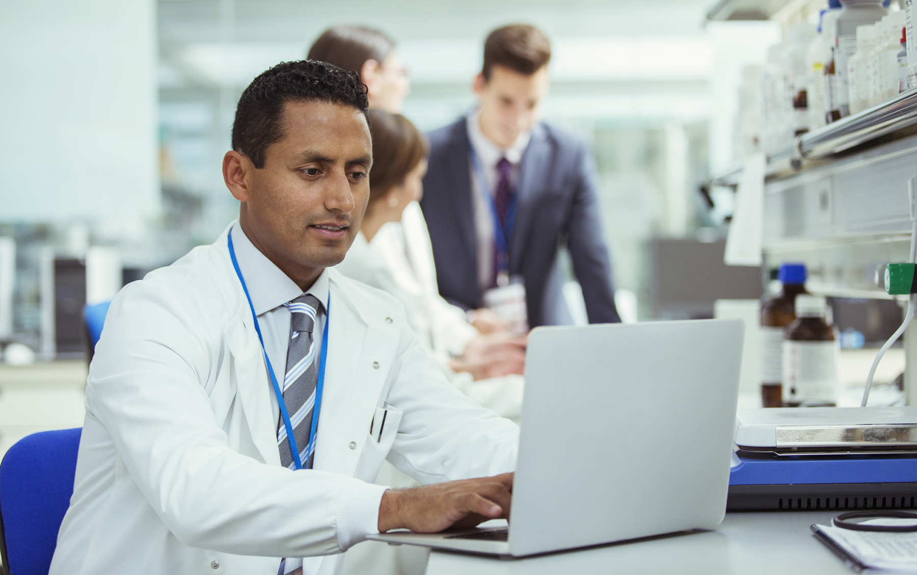 scientist on laptop