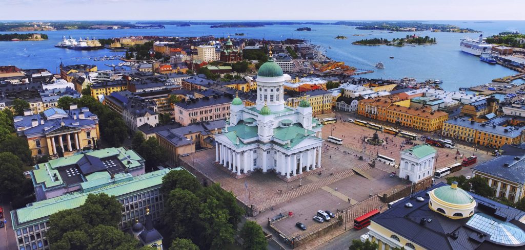 Ariel view of Helsinki aerial, Finland