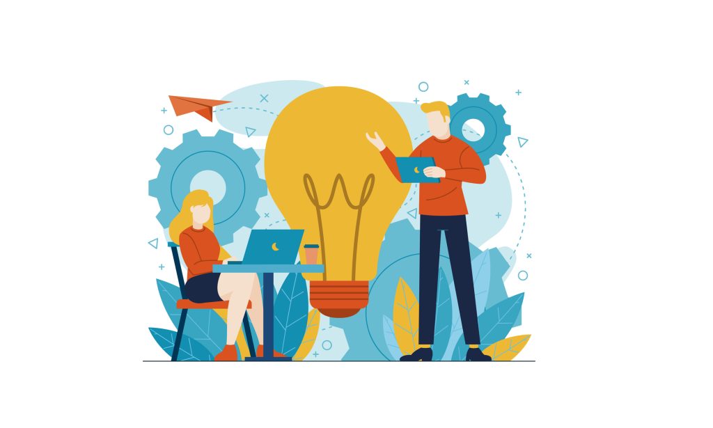 work and study from home vector illustration concept
