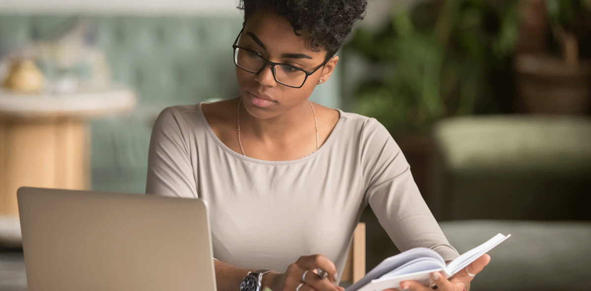 young lady studying for a higher education