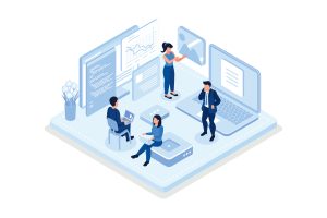 characters communicating in rightfind navigate