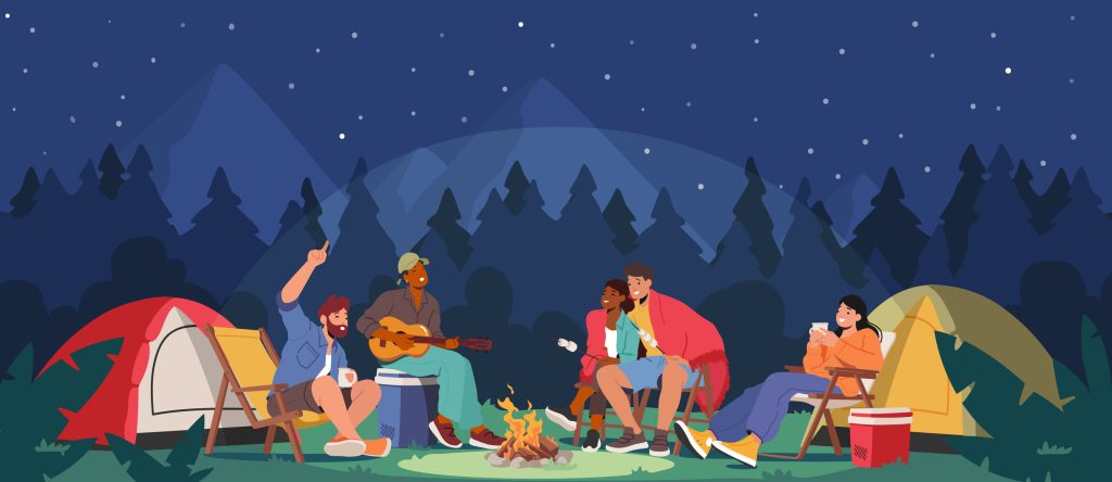 people on campground