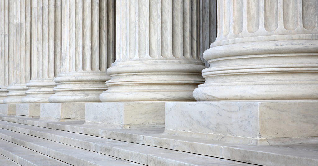 steps and columns to Legal building