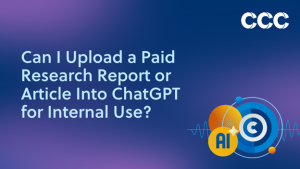 can i upload a paid research report or article into chatGPT for internal use?